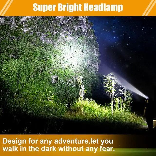 Alt view image 2 of 7 - High Lumens Rechargeable LED Mining Headlamp  Super Bright Waterproof Hard Hat Cap Lamp, Explosion-Proof Underground Headlight for Coal Mine, Tunnel, Oil eld, Construction, Outdoor Work