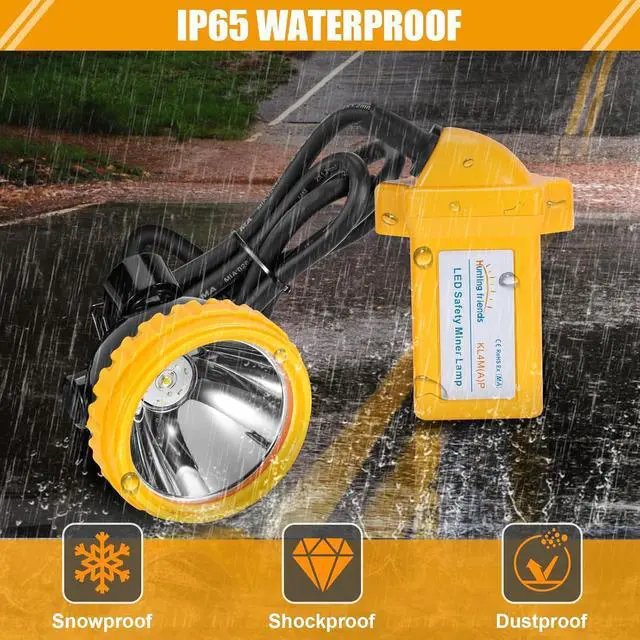 Alt view image 5 of 7 - High Lumens Rechargeable LED Mining Headlamp  Super Bright Waterproof Hard Hat Cap Lamp, Explosion-Proof Underground Headlight for Coal Mine, Tunnel, Oil eld, Construction, Outdoor Work