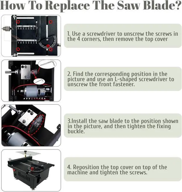 Alt view image 3 of 7 - Mini Table Saw for Crafts,Small Table Saw,Multi-Functional Desk Saws,7 Speed Control,Miniature Saws-Adjustable Blade Height,Cutting, Grinding and Polishing All In One(Simplicity)