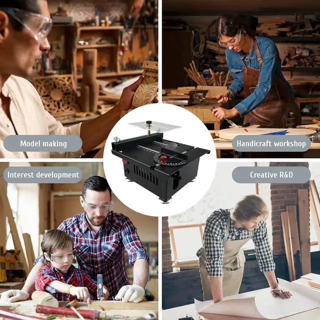 Alt view image 5 of 7 - Mini Table Saw for Crafts,Small Table Saw,Multi-Functional Desk Saws,7 Speed Control,Miniature Saws-Adjustable Blade Height,Cutting, Grinding and Polishing All In One(Simplicity)