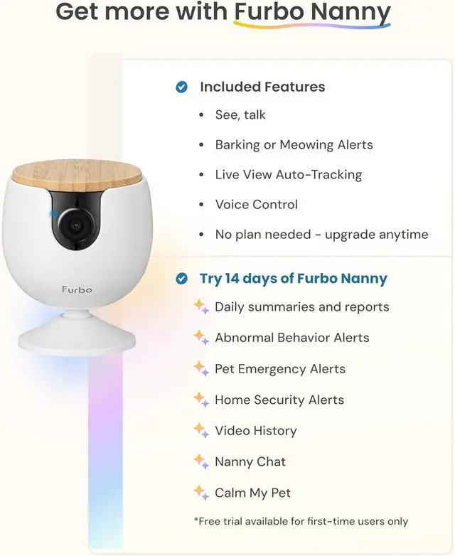 Alt view image 4 of 7 - Mini Pet Camera: Security Cam w/Barking/Meowing Alerts, Cat or Dog Tracking w/Phone App, Smart Home Indoor Monitoring, 2-Way Speaker. No Subscription Needed. Standard See, Talk & Toss Features