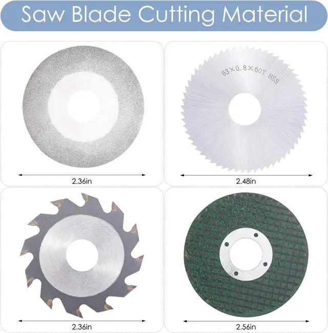 Alt view image 7 of 7 - 100W Mini Table Saw Desktop Electric Saw Cutter 7-Speed Angle Adjustable Lift Blade 0-0.63in(0-16mm) Cutting Depth with Blade Flexible Shaft for DIY Hobby Wood Plastic Acrylic Cutting