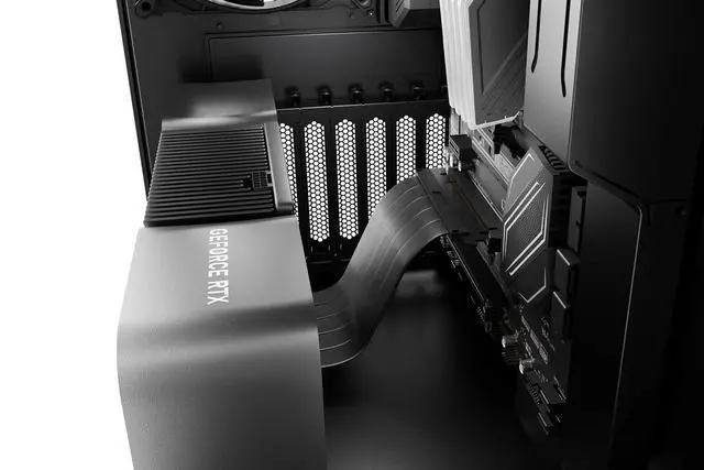 Alt view image 3 of 3 - Riser Cable Cable for PCIe 4.0 Graphics Card Installation with Vertical GPU Mounting Option, Easy Vertical Installation, Black, BGA12