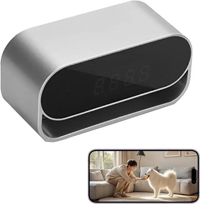 Main image of 4K Clock Camera Mini Wi Cam with Night Vision Wireless Smart Clock Security Pet Monitor Support App Remote & Motion Detection -No Audio