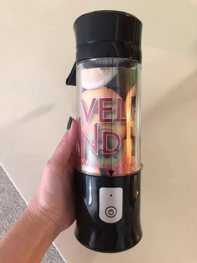 Alt view image 7 of 7 - Portable Blender, Cordless Mini Personal Blender Juicer Cup, Single Serve Fruit Mixer, Small Travel Blender for Shakes and Smoothies, with 4000mAh USB Rechargeable Battery, 420ml, BPA-Free (Black)