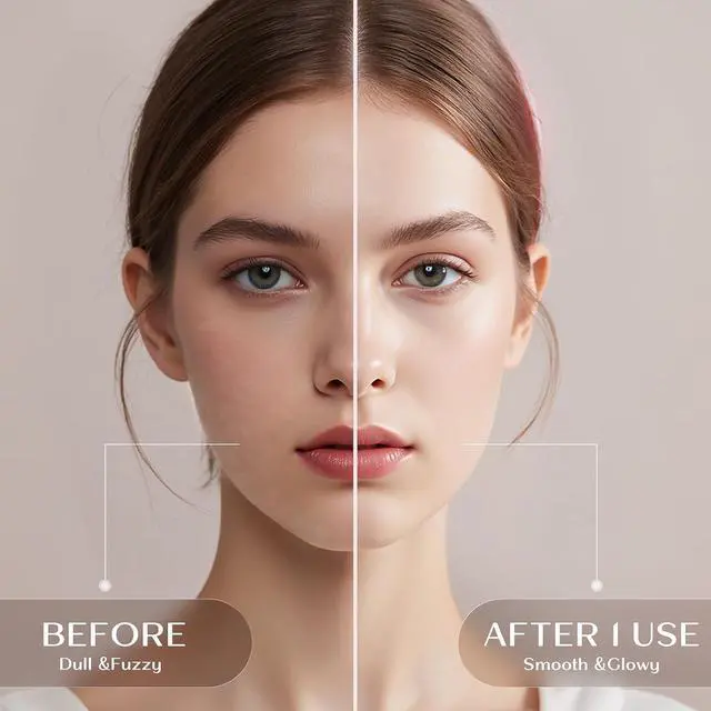 Alt view image 4 of 7 - Dermaplane Razor for Women Face with 10 Replaceable Blades, Dermaplaning Tool for Face to Remove Facial Hair & Peach Fuzz, Sonic Dermaplaning Tool for Women, Dermaplane Razor(Pink)