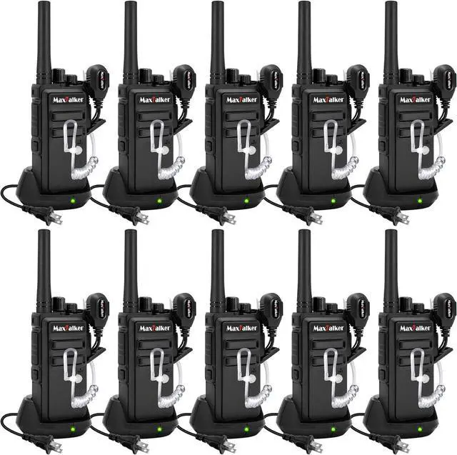 Main image of MT-5X Walkie Talkies Long Range for Adults, FRS Radios Walkie Talkie with Conduit Earpiece, Walkie Talkies Rechargeable Type-C Charging Battery, Two Way Radio for Hiking, School10 Pack