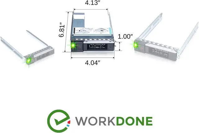 Alt view image 7 of 7 - 6-Pack - 3.5" Hard Drive Caddy with 2.5" HDD Adapter - Compatible for  PowerEdge Servers - R240 R340 R740 R640 R550 R450 R740xd2 R7415 R7425 R6415 - Setup Manual
