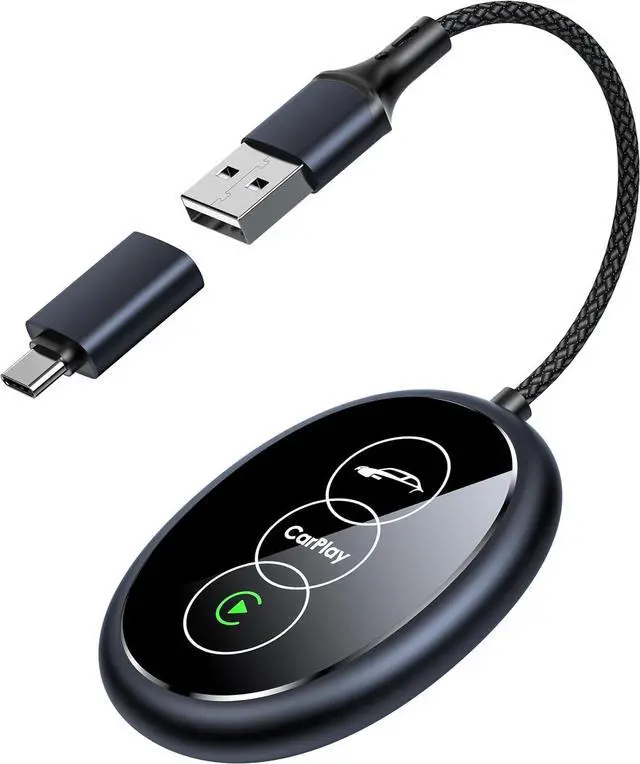 Main image of Wireless CarPlay Adapter for iPhone, 2025 Upgraded Converts Wired to Wireless, Plug and Play Mini Car Play, Built-in CarPlay, Coatie with iPhone iOS 10+ and 2016+ Cars