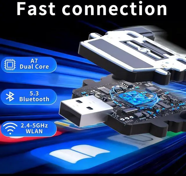 Alt view image 2 of 7 - Wireless CarPlay Adapter for iPhone (2025 Upgraded) - Multi-User Seamless Connection for Convert Wired to Wireless Car Play Adapter - No Latency from iOS 10+ to Screen w/USB C (White)