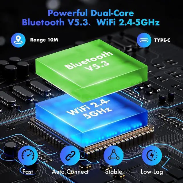 Alt view image 3 of 7 - Mini Wireless Carplay Adapter for - Convert Wired to Wireless CarPlay Dongle, 2025 Upgraded Plug and Play uetooth Car Play Adapters USB C for Cars from 2018 and for iPhone 6+