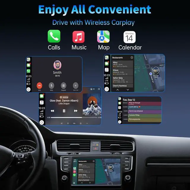 Alt view image 7 of 7 - Wireless CarPlay Adapter for iPhone[2025 Upgrade]Convert Wired to Mini Wireless uetooth Car Play Adapter, Plug and Play Stae Connection Coatie for Cars from 2016 & iOS 10+,USB A/Type C