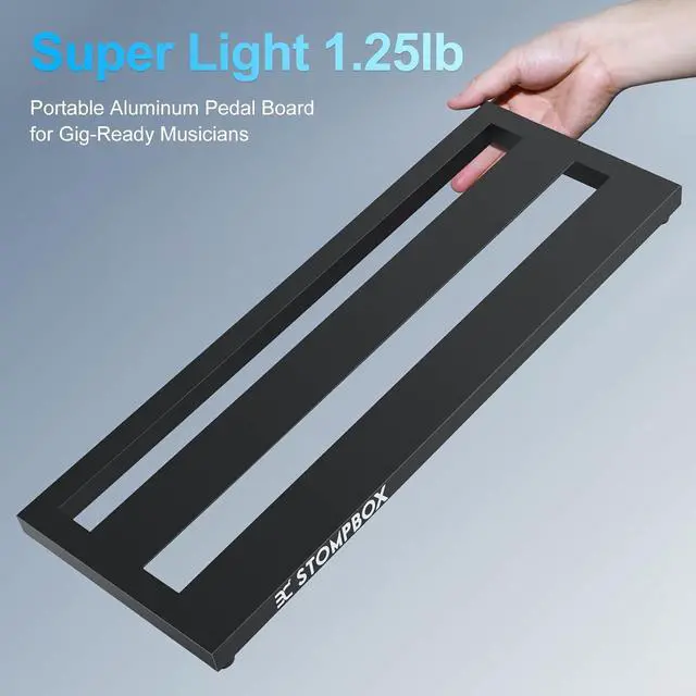 Alt view image 3 of 7 - Guitar Pedal Board Aluminum Alloy, Super Light Effect Pedalboard 20x7.3 with 9V 2A Guitar Pedal Power Supply, Guitar Pedal Cae, 8 Way Daisy Chain Caes, Waterproof Durae Carrying Bag