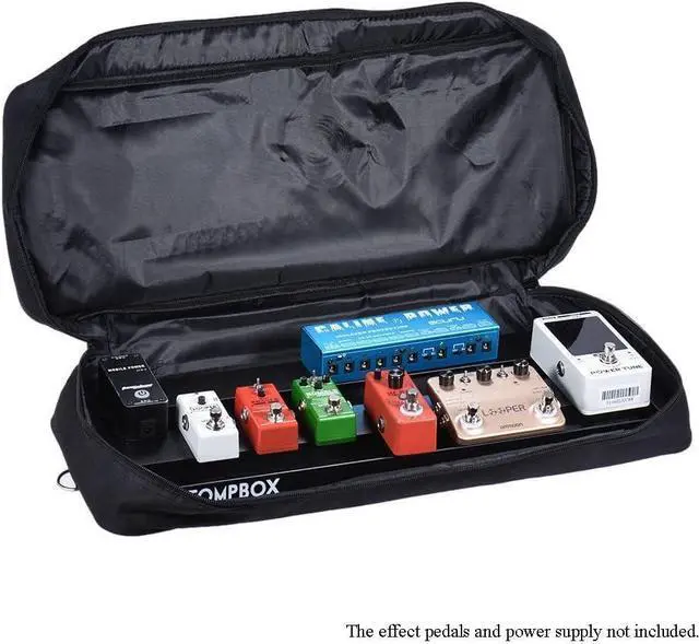 Alt view image 7 of 7 - Guitar Pedal Board Aluminum Alloy, Super Light Effect Pedalboard 20x7.3 with 9V 2A Guitar Pedal Power Supply, Guitar Pedal Cae, 8 Way Daisy Chain Caes, Waterproof Durae Carrying Bag