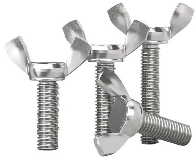 Alt view image 4 of 4 - 304 Stainless Steel Wing Butterfly Screws Bolts,Wing Bolt,Machine Fastener,Thumb Hand Screws for Electronic Equipment (1/4" - 20 x 1,30)