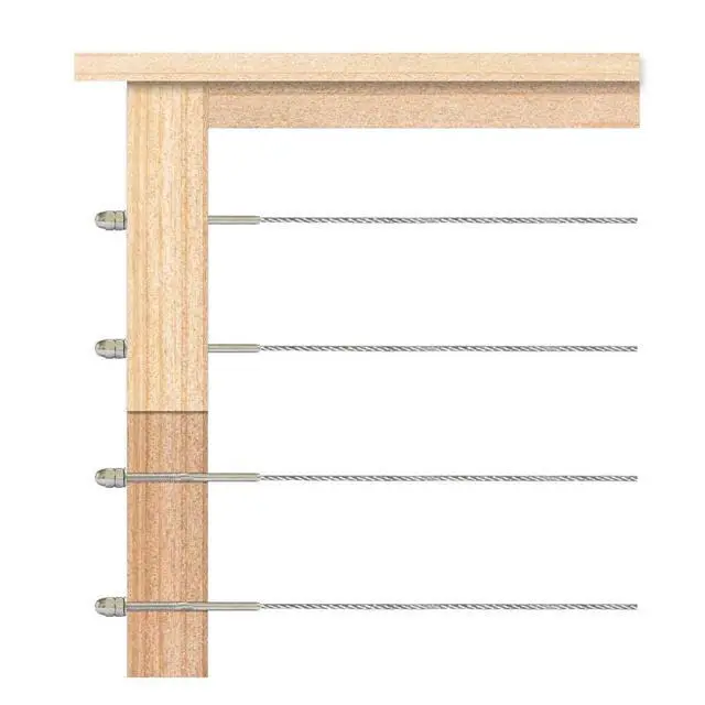 Alt view image 3 of 7 - 100 Pack  Threaded Terminal Stud End Cae Railing Kit, Threaded Tension Stud End,Stainless Steel Hand Swage Stud for 1/8" Cae Deck Railing,Rail System,Cae Tensioner