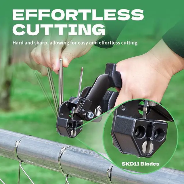 Alt view image 4 of 7 - Stainless Steel Cae Tie Gun, Special Tool For Fastening And Cutting Metal Zip Ties, With 150pcs 11.8in Uv Rstant Heavy Duty Cae Ties For Fence haust Pipe Outdoor.