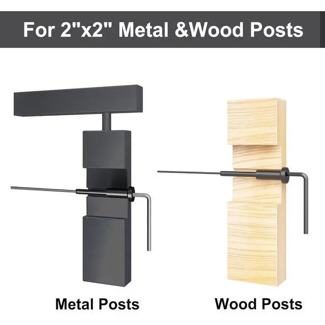 Alt view image 5 of 7 - 30 Pack ack Invisie Cae Railing kit, 1/8" Stainless Steel Invisie Receiver and Swage Stud End for Cae Railing Hardware, Deck Stair Threaded End Fitting for 2x2 Wood Metal Post
