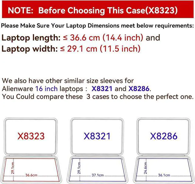 Alt view image 2 of 7 - Hard EVA Protective Sleeve Case Coatie for 16 inch Alienware 16 Area-51 Gaming Laptop, for Alienware X16 R2 Gaming Laptop (X8323)