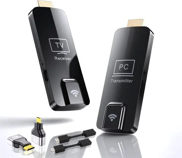 Main image of Wireless HDMI Transmitter and Receiver 382FT/100M,5.8G/2.4G Display Adapter Dongle for Audio/Video from PC/Laptop/Phone/Taet to Monitor/TV/Projector 4K Input 1080P Output USB HDMI tender