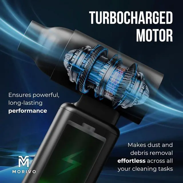 Alt view image 3 of 7 - XP500 Electric Coressed Air Duster - Powerful 3-Speed ower up to 130000 RPM for Gamers, Caers, Artists, Auto Detailers - Rechargeae, Handheld Multi-Use for Cleaning, Inflating, & Drying