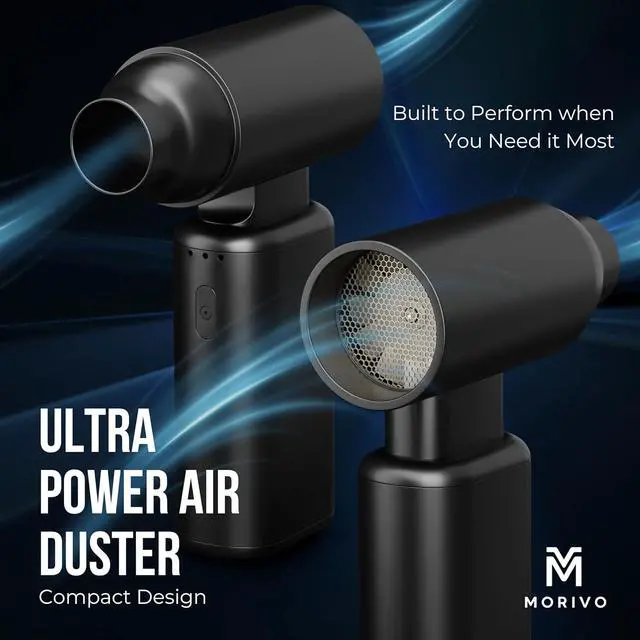 Alt view image 2 of 7 - XP500 Electric Coressed Air Duster - Powerful 3-Speed ower up to 130000 RPM for Gamers, Caers, Artists, Auto Detailers - Rechargeae, Handheld Multi-Use for Cleaning, Inflating, & Drying