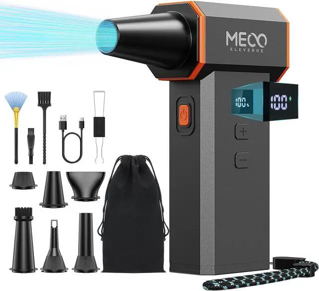 Main image of Electric Air Duster 220,000 RPM 100 Stepless Levels, Brushless Motor & LED Display Cordless Air Duster with Cleaning Kit, Mini Dust ower for PC, Keyboard, Car, Home & Outdoor