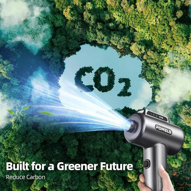 Alt view image 7 of 7 - Coressed Air Duster, New Ultra-Powerful Electric Air Duster with LED Light, 3-Speed Adjustae, Rechargeae Cordless Mini ower for Couter, Keyboard, Car, PS5, Outdoor & Home Cleaning