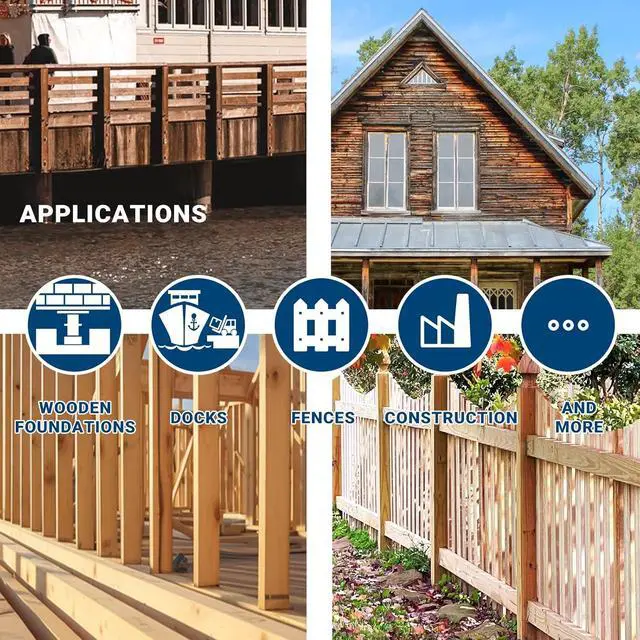 Alt view image 5 of 6 - Connector Screws, #9 x 1-1/2" Heavy-Duty Joist Hanger Screws, 1/4" H Head with 0.370"-Dia, Replace 9112R500 10D Nails, Prem-Galvanized, Corrosion-Rstant and Wear-Rstant. (500-Qty)