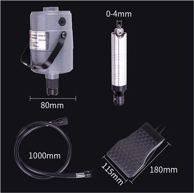 Alt view image 3 of 7 - Fl Shaft Grinder Carver Rotary Tool Hanging Carving Multi-function Metalworking Tools, Foot Pedal Control, 30pcs, for carving, buffing, drilling, polishing, sanding, cutting, cleaning