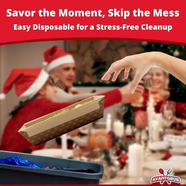 Alt view image 4 of 7 - Chef-Grade Elegant 1Lb Paper Loaf Pans 50 Pk. Best Disposable Bakeable Kraft Pan Supply for Baking Bread, Small Meatloaf, on Bundt Cake, Sweets for Holiday Gifts, Bake Sales or Fundraiser.