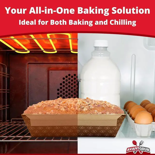 Alt view image 5 of 7 - Chef-Grade Elegant 1Lb Paper Loaf Pans 50 Pk. Best Disposable Bakeable Kraft Pan Supply for Baking Bread, Small Meatloaf, on Bundt Cake, Sweets for Holiday Gifts, Bake Sales or Fundraiser.