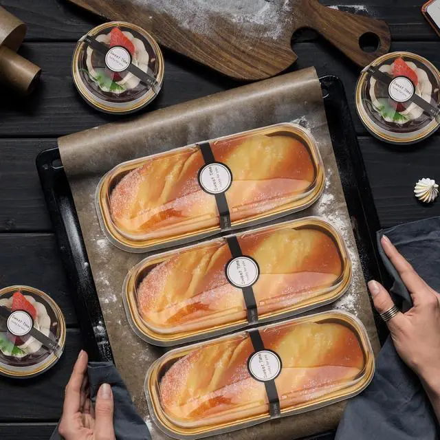 Alt view image 5 of 6 - 600 Pcs Mini Loaf Pans with Lids and Spoons Sealing Stickers 6.8oz Disposable Aluminum Foil Muffin Baking Pans 5oz Cupcake Cups Cake Containers for Mothers Day Holidays Party Picnics(Black)