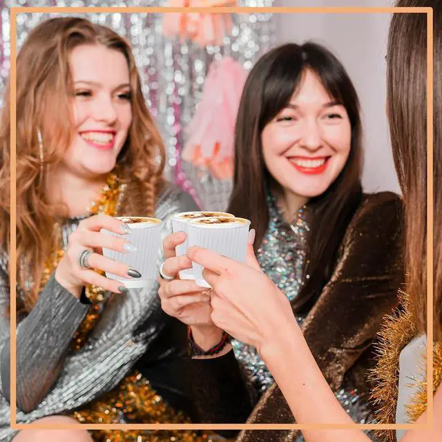 Alt view image 6 of 7 - 500 Pack Paper Espresso Coffee Cups,4 oz Disposable Coffee Cups,Corrugated Insulated Ripple Wall, Paper Ripple Cup for Coffee, Hot Chocolate and Hot Tea Drinks -White