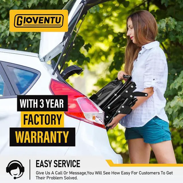 Alt view image 6 of 6 - Folding Shopping Cart for Groceries, 80lbs Collapsible Grocery Cart with Removable Basket and Swivel Wheels, One-Hand Fold, Portable Personal Stroller Shopping Carts