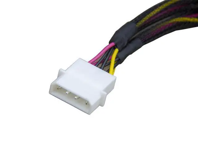 Alt view image 4 of 4 - PCIe 5.0  x8 to 2*.  Adapter,-- 74Pin to 2*- 68Pin Cable with Power, Mini Cooledge IO Cable 80CM