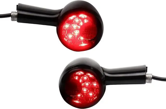 Main image of Universal Smoked Bullet Front Rear LED Turn Signals, Motorcycle Brake Taillights 12V Tail Lights Compatible with Halrey Sportster XL1200 Iron 883 Touring Dyna - 2Pcs