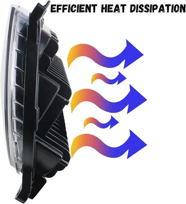 Alt view image 5 of 7 - Headlight LED Road Glide Motorcycle, Daytime Running Side Lights for 2015 2016 2017 2018 2019 2020 2021 2022 2023 Headlamp Replacement accessories(Black)