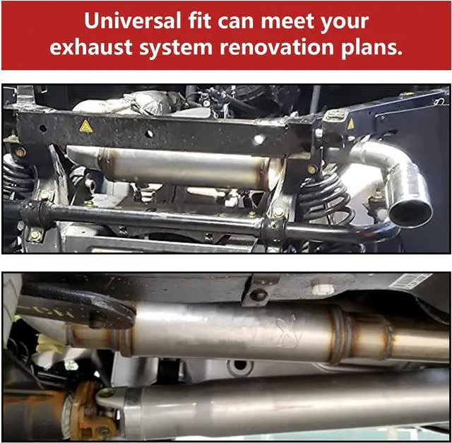 Alt view image 6 of 7 - 2.25" Inlet/Outlet Exhaust Muffler,2.25 Universal Muffler Stainless Steel Straight Through Design performance muffler 2.25,20'' Overall Deep Sound for Cars (2.25'' Inlet 2.25'' Outlet)