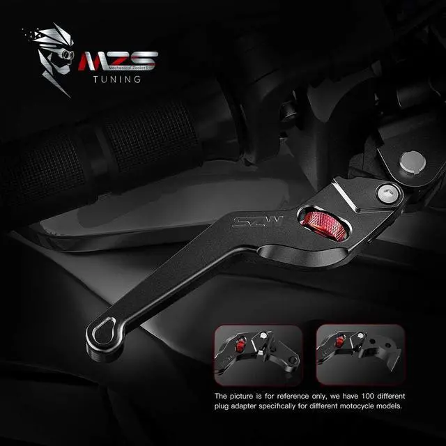 Alt view image 2 of 7 - Black Motorcycle Brake Clutch Levers Wheel Adjustable Short Compatible with GROM MSX125 14-25 / CBR250R 11-15 / CBR300R CB300F 14-22 / CB300R 18-24 / CBR500R CB500F CB500X 13-21 / Monkey 18-24