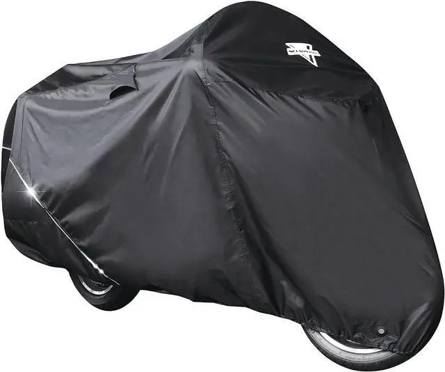 Main image of Nelson Rigg USA Defender Extreme Motorcycle Cover; Waterproof; Outdoor All Weather; Fade Resistant; Ventilated; Reflective; Lock Grommets; Storage Bag (X-Large)