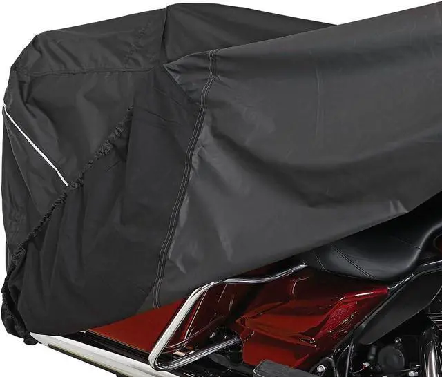 Alt view image 5 of 7 - Nelson Rigg USA Defender Extreme Motorcycle Cover; Waterproof; Outdoor All Weather; Fade Resistant; Ventilated; Reflective; Lock Grommets; Storage Bag (X-Large)