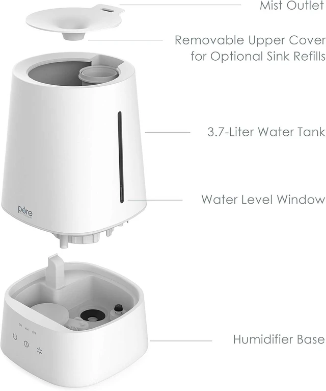 Alt view image 5 of 7 - HUME Max Top Fill Ultrasonic Cool Mist Humidifier