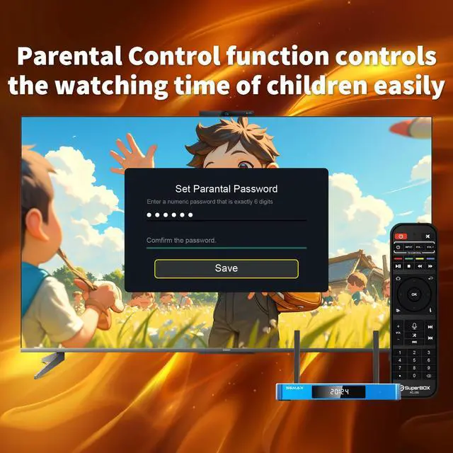 Alt view image 6 of 7 - Besttop SuperBox S6 MAX 2025 Fully Loaded, 4G+64G S6max with Voice Remote, Time Shift Feature & Easily Set Up Parental Controls, Dual Band WIFI, Wifi 6, Bluetooth 5.2, Perfect for Family Movie