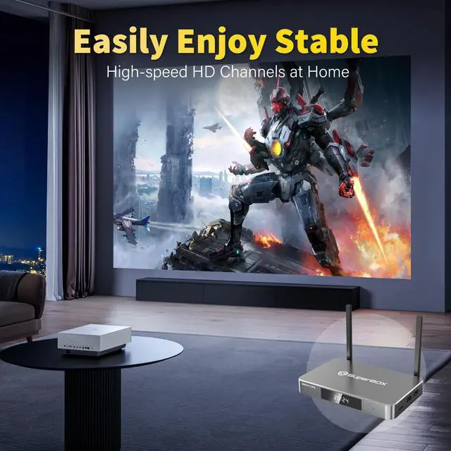 Alt view image 5 of 7 - Besttop Latest SuperBox S6 Ultra Fully Loaded, 2025 Version, 4G+128G Powerful Smart TV Box,Time Shift, Parental Control Time, Powerful Super Box with Voice Remote Control for Family Entertainment