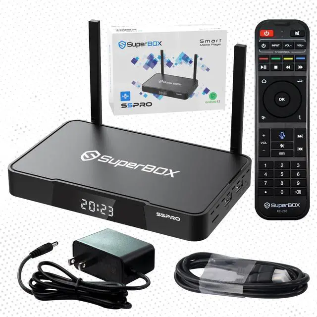 Main image of Besttop S5Pro 2025 SuperBox for Smart TV, Wireless Voice Remote Included, 1000M Ethernet Port Fast Speed S5pro Super Box with Voice Remote, 4GB RAM+32GB Storage Easy Setup Guide by Seller