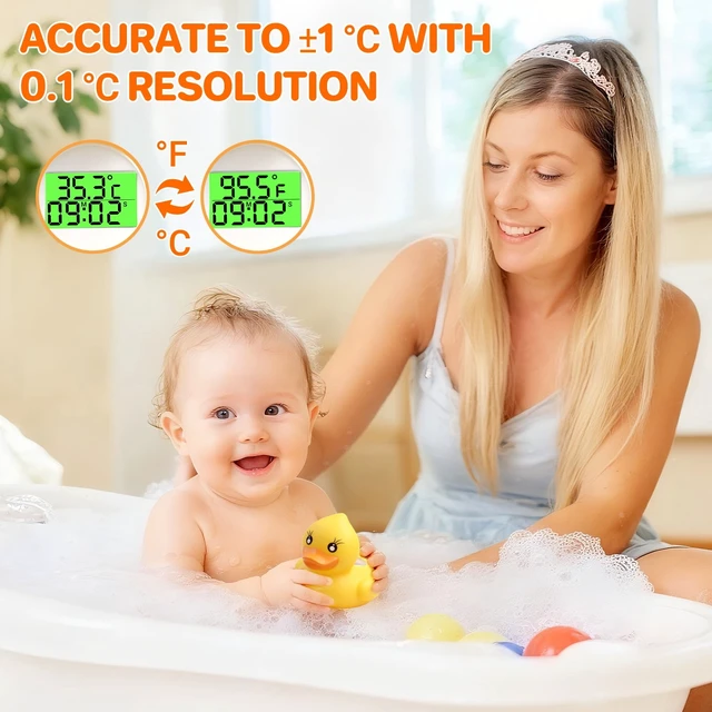 Alt view image 6 of 7 - YEVYO Baby Bath Thermometer - Smart Bath Duck Thermometer with Accurate Water Thermometer Sensor - Infant Safety Bath Essentials for Newborn - Yellow