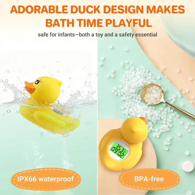 Alt view image 5 of 7 - YEVYO Baby Bath Thermometer - Smart Bath Duck Thermometer with Accurate Water Thermometer Sensor - Infant Safety Bath Essentials for Newborn - Yellow