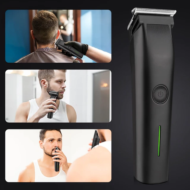Alt view image 2 of 7 - Professional 3-in-1 Beard Trimmer & Grooming Kit - Precision Hair Clippers for Face/Nose/Ear, Rechargeable with 3 Guards, Valentines Gift Ready