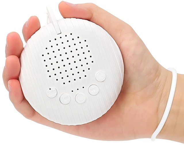 Main image of YEVYO Mini White Noise Machine for Baby Sleep - 10 Calming Sounds, Long Battery for Travel & Crib - USB Rechargeable with Auto-Off & Memory - White